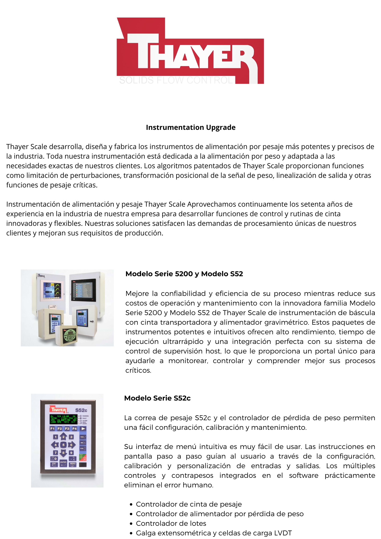 Modelo Serie 5200 y Modelo S52 Mejore la confiabilidad y eficiencia de su proceso mientras reduce sus costos de operación y mantenimiento con la innov